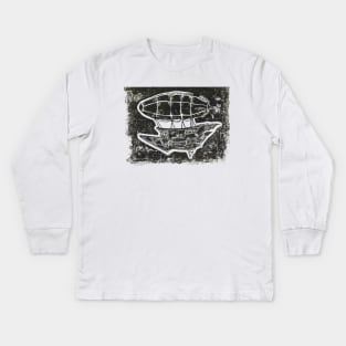 steampunk airship Kids Long Sleeve T-Shirt